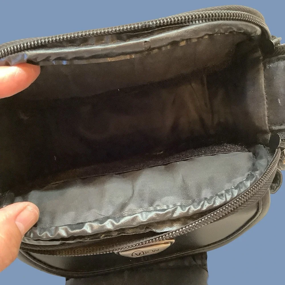 Camera bag Black Vinyl View Bag 7x3x7